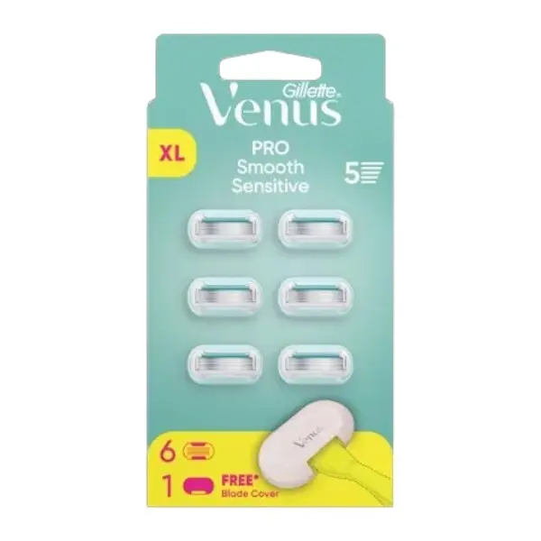 Gillette Venus Pro Smooth Sensitive dámské holicí hlavice pro citlivou pokožku 6 ks