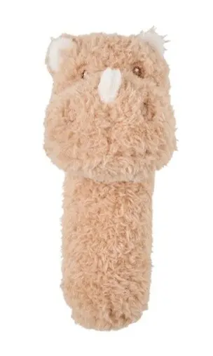 NATTOU Hračka plyšová chrastítko Teddy nosorožec 14 cm, 0m+