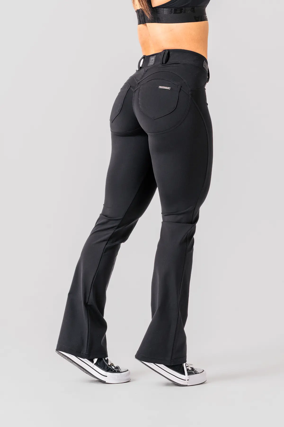 Nebbia Flared Bubble Butt legíny 2.0 POWER LIFT 308 černé S