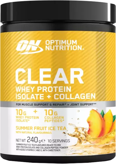 Optimum Nutrition Clear Whey Protein Isolate + Collagen 240 g jablko-malina