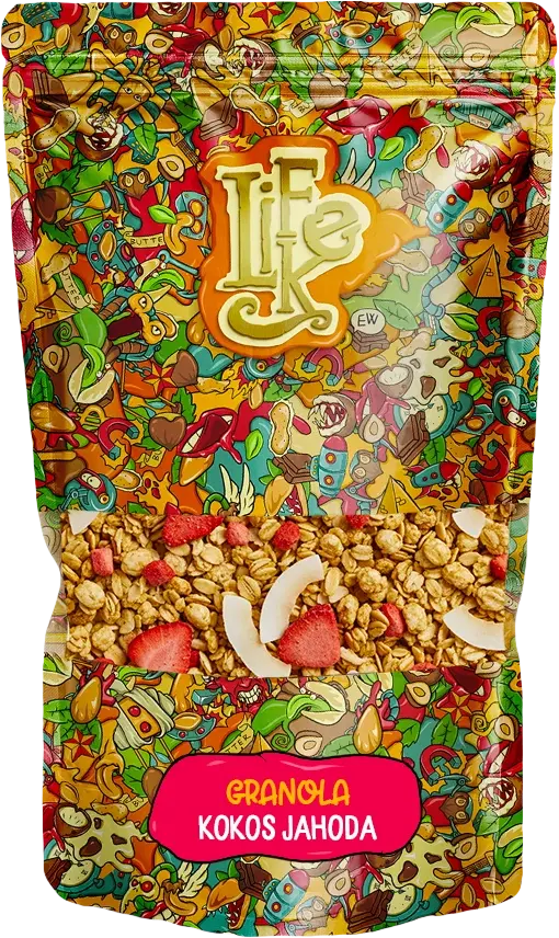 LifeLike Granola Kokos Jahoda 400 g kokos-jahoda
