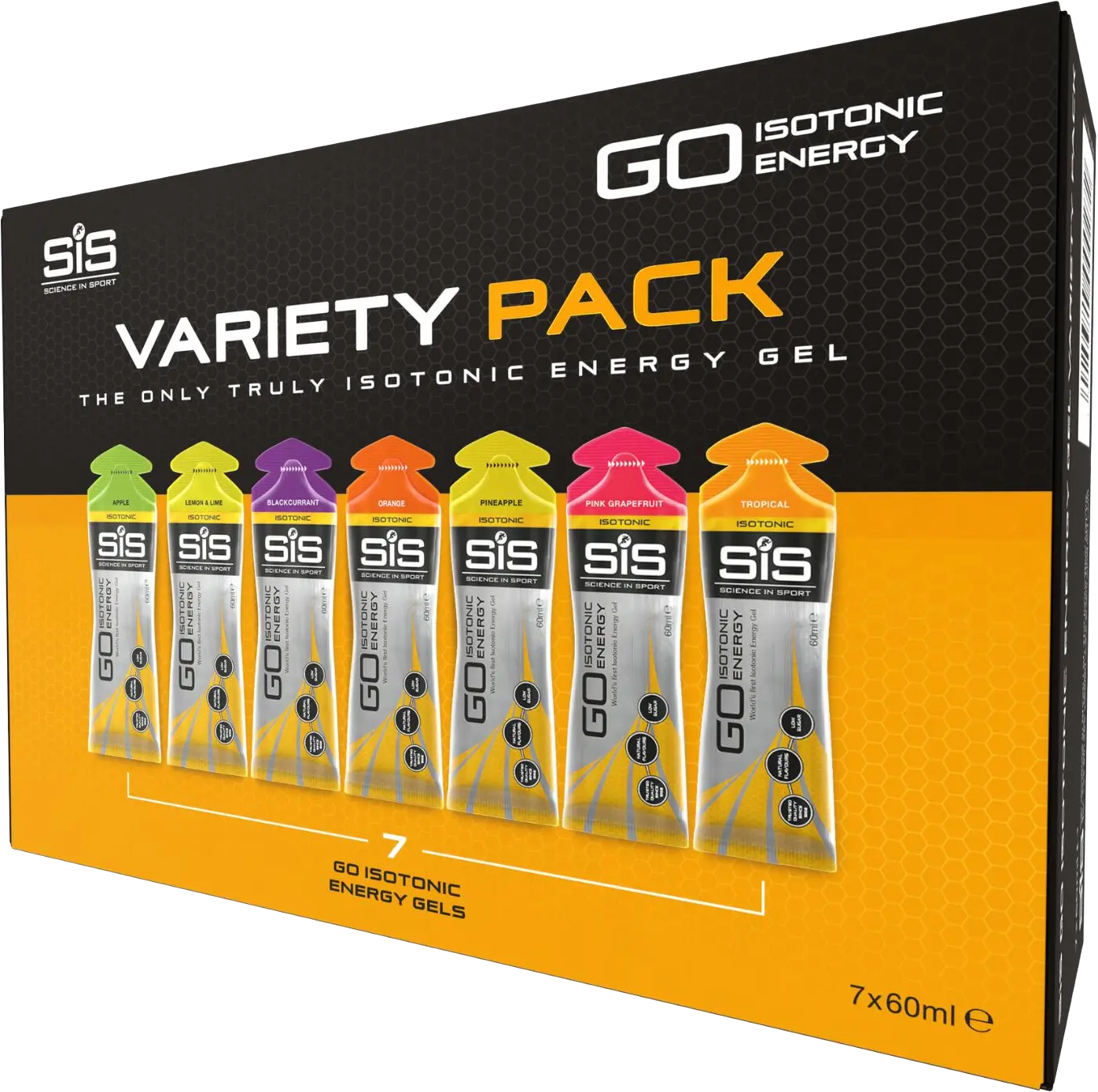 SiS Go Isotonic Energy Gel Variety Pack 7 x 60 ml mix příchutí