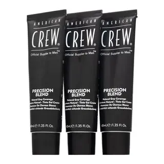 American Crew Precision Blend - bezamoniakové pánské barvy na vlasy a bradu, 3x40 ml 3x40 ml - Light 7-8 - světla