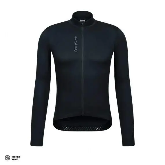 Cyklodres ISADORE Signature Thermal Long Sleeve Jersey Anthracite