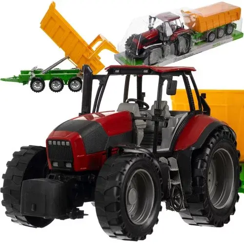 Velký traktor s vlekem