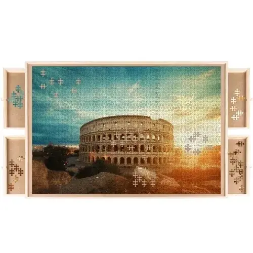 Podložka pro skládaní puzzle se zásuvkami