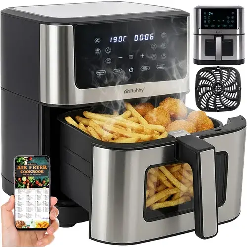 Horkovzdušná nepřilnavá fritéza – obsah 8 litrů