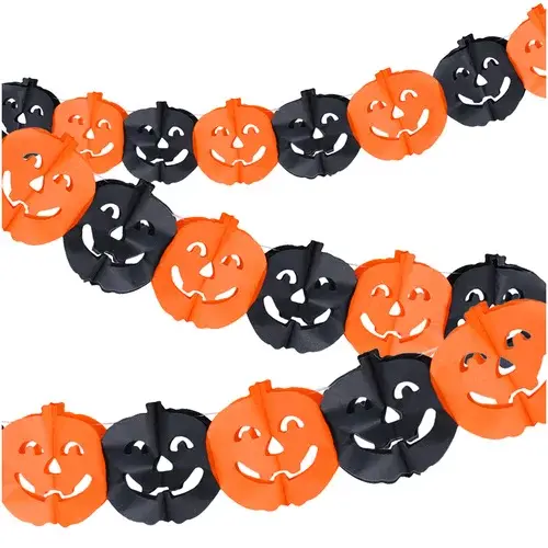 Halloweenská girlanda – dýně, 3 metry