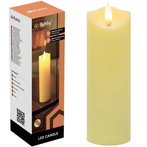 LED svíčka s efektem plamene 17 cm