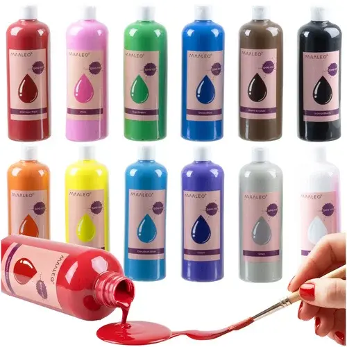 Plakátové barvy 12 x 500 ml – 12 odstínů