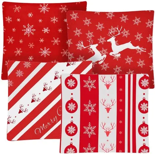 Dekorativní povlak na polštář 40x40 cm – 4 kusy merry christmas