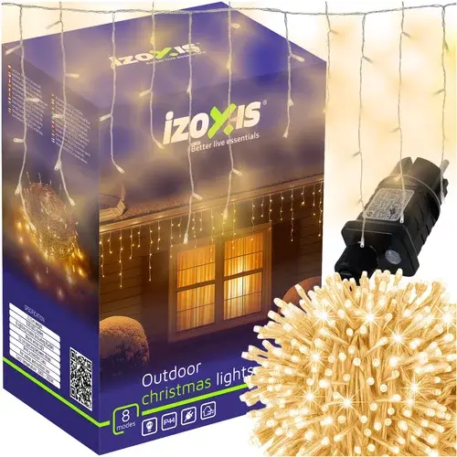 Vánoční LED závěs-déšť 500 LED venkovní - 20m teplá bílá