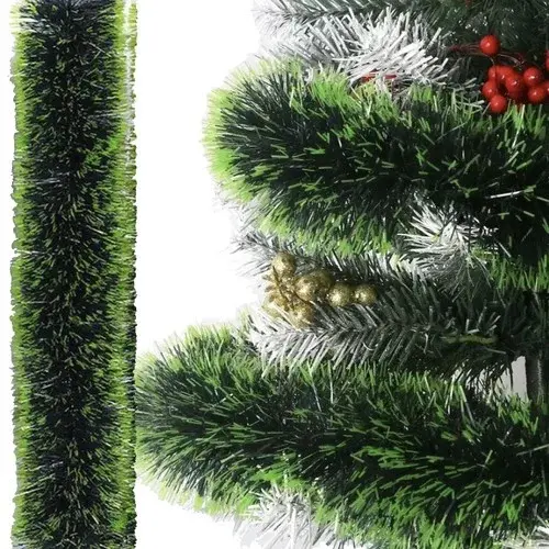 Dlouhý vánoční řetěz – zelená girlanda 6 metrů