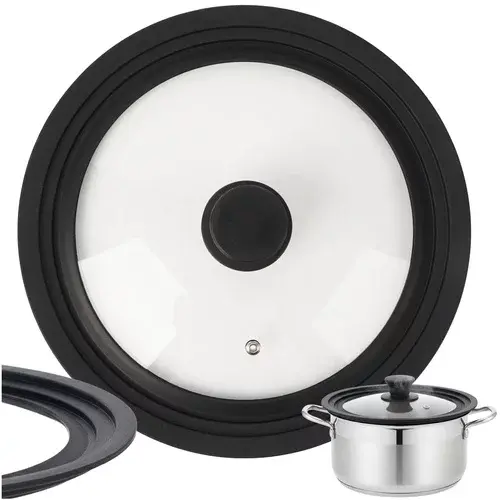 Univerzální silikonovo-skleněná poklice 3 v 1 - průměr 24/26/28 cm