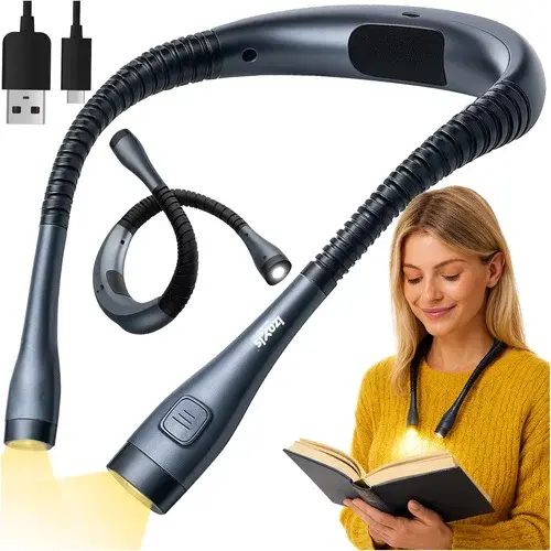 Nákrční lampa pro čtení knih – dobíjecí USB-C