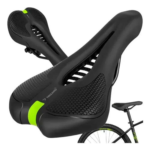 Cyklistické polstrované sedlo na kolo 28 × 14 cm – černé