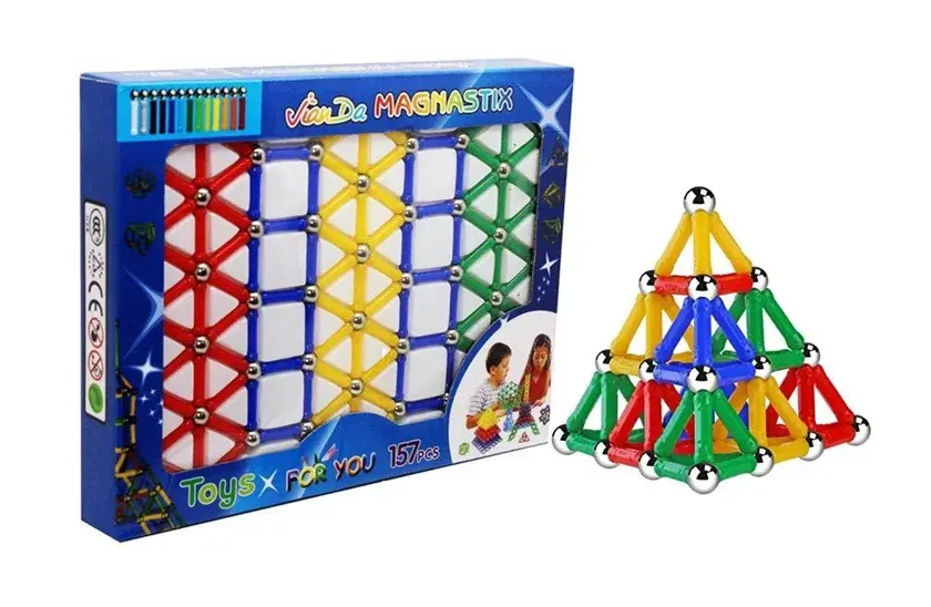 Magnetická stavebnice Magnastix - 157 dílků