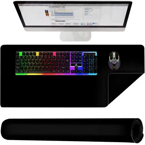 XXL podložka pod myš a klávesnici 90x45cm - černá