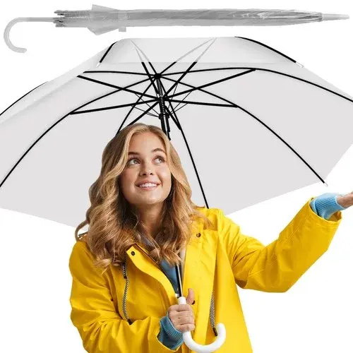 Automatický průhledný deštník - průměr 93 cm
