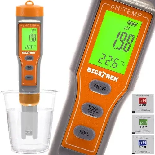 Elektronický pH tester s funkcí ATC a teploměrem