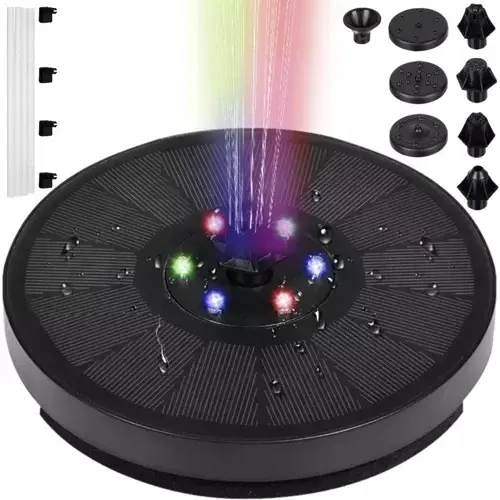 Plovoucí solární fontána s RGB osvětlením