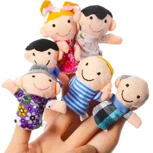 Prstové loutky - sada 6 postav
