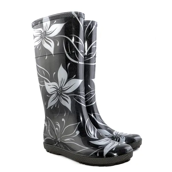 Demar Dámské holínky HAWAI LADY EXCLUSIVE 0077 bílý květ 39 0077EC_39