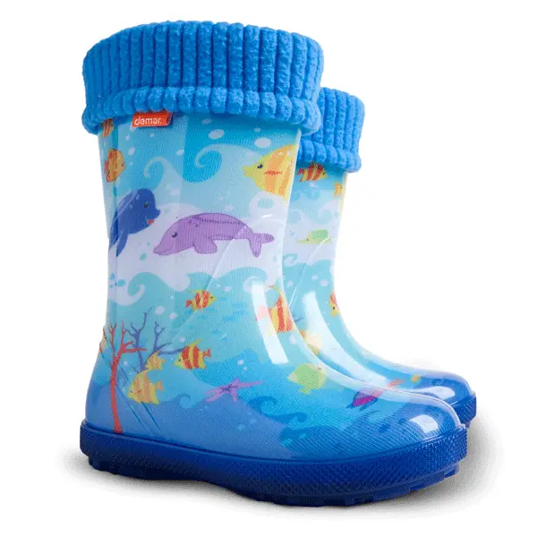 Dětské holínky Demar - HAWAI LUX EXCLUSIVE EG - oceán, modrá Barva: Modrá, Velikost: