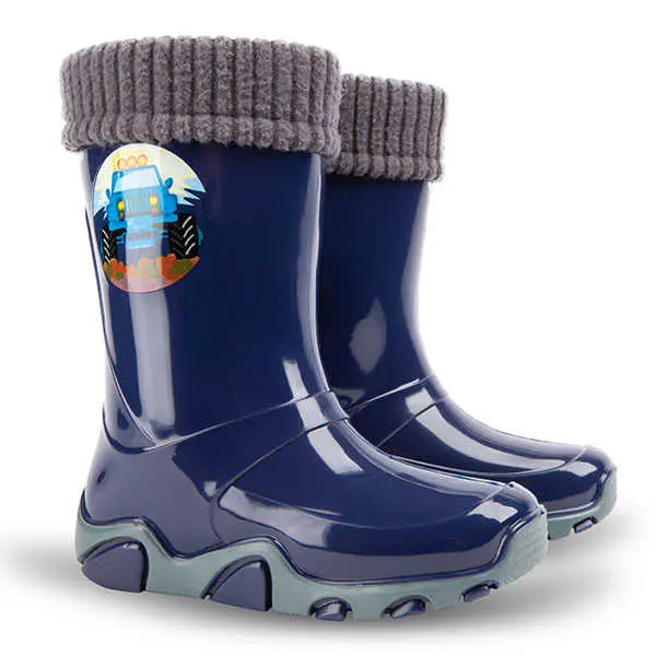 Demar STORMER LUX 0403 D Dětské zateplené holínky modré 32-33 0403D_32-33