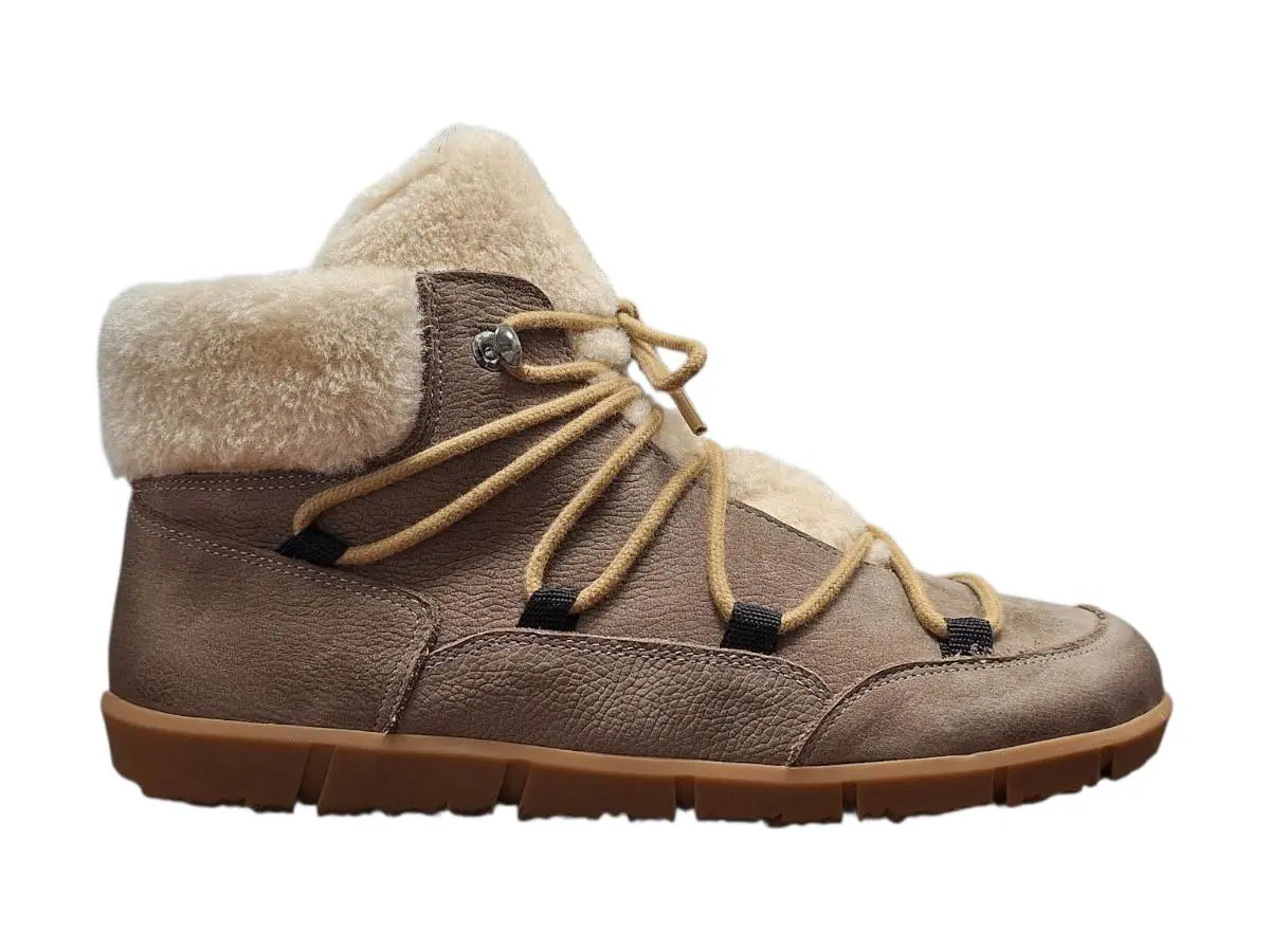 Wild 017-26023 Dámské celokožené barefoot kotníkové boty stone 39