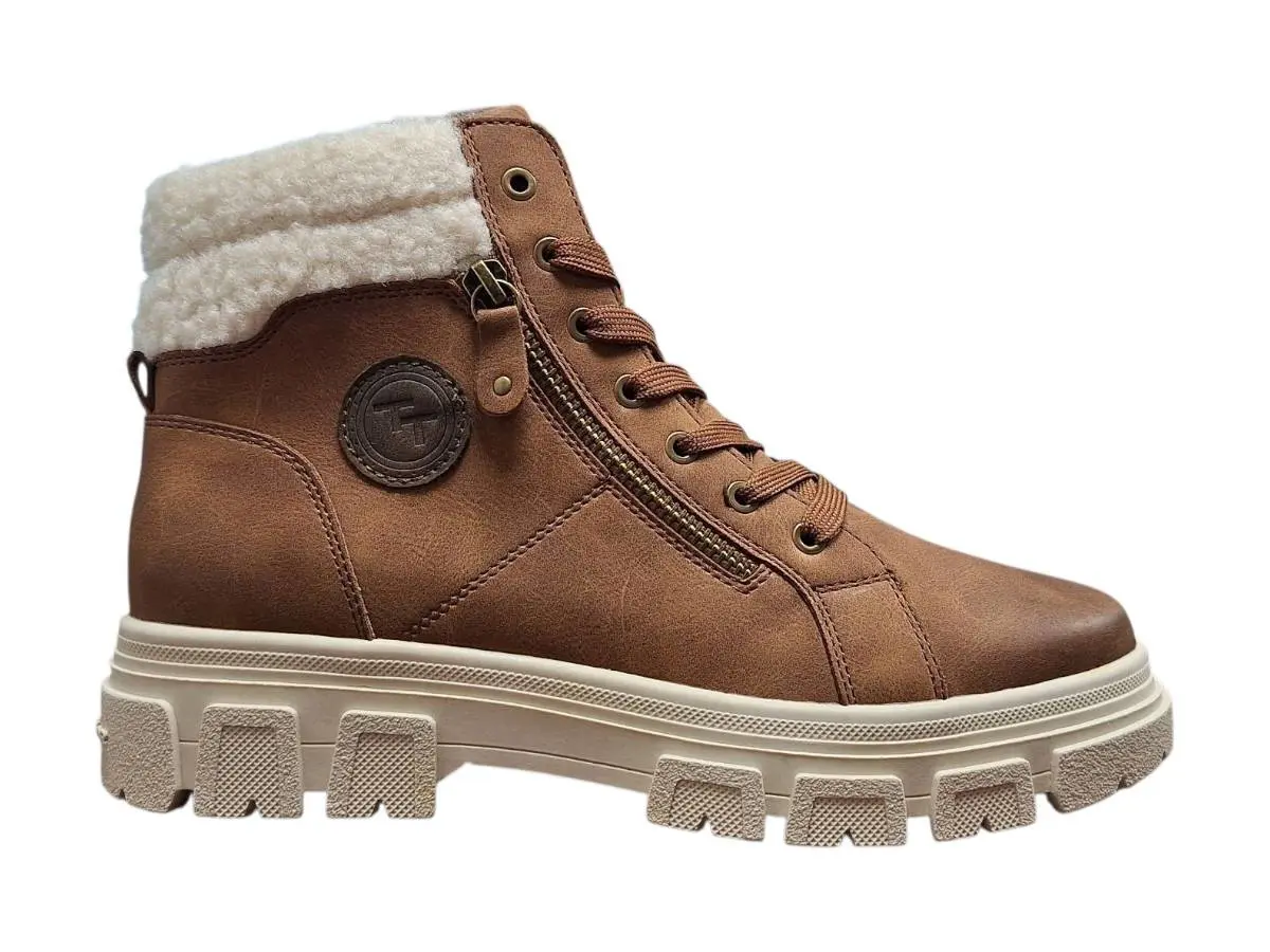 Tom Tailor 6390890023 Dámské kotníkové boty cognac 40