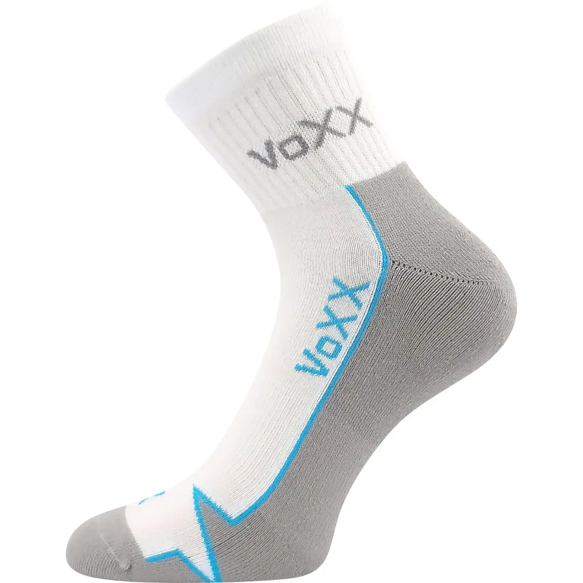 VOXX Ponožky bavlněné sportovní LOCATOR B bílé s modrou 35-38 103061