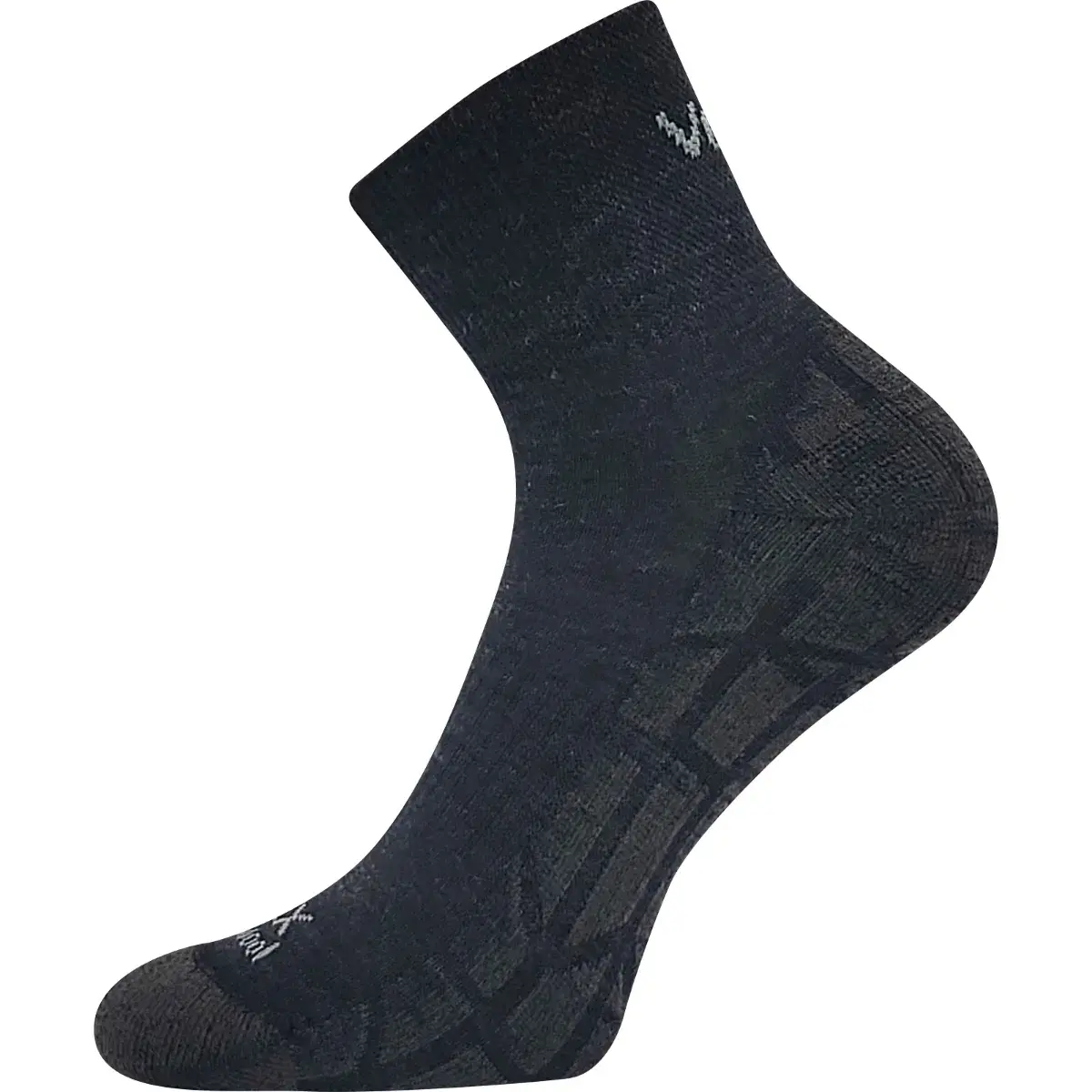 VOXX Ponožky krátké sportovní z merino TWARIX SHORT s ionty stříbra TMAVĚ ŠEDÉ 43-46 120491
