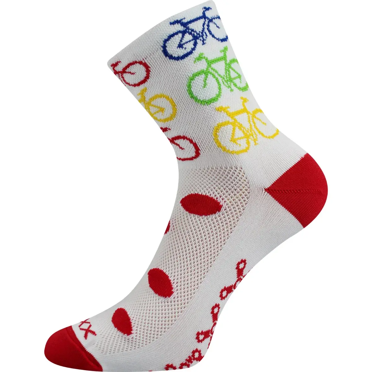 VOXX Ponožky cyklistické RALF X obrázkové BIKE BÍLÉ 35-38 116836