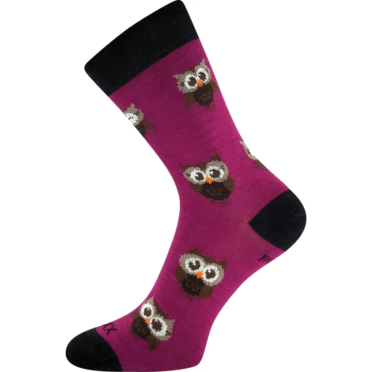 VOXX Ponožky dámské slabé z merino BUBO s ionty stříbra FUXIA 39-42 120430