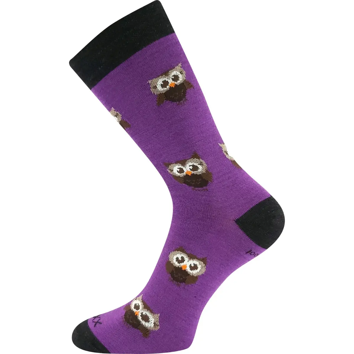 VOXX Ponožky dámské slabé z merino BUBO s ionty stříbra FIALOVÉ 35-38 120425