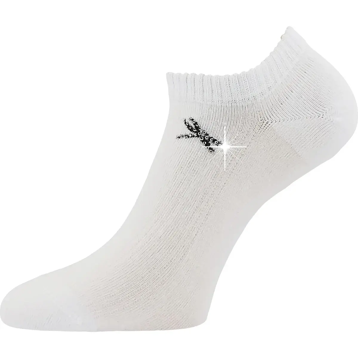 LONKA Ponožky dámské elegantní FLITANA 01 s kamínky BÍLÉ (3 páry) 35-38 126883
