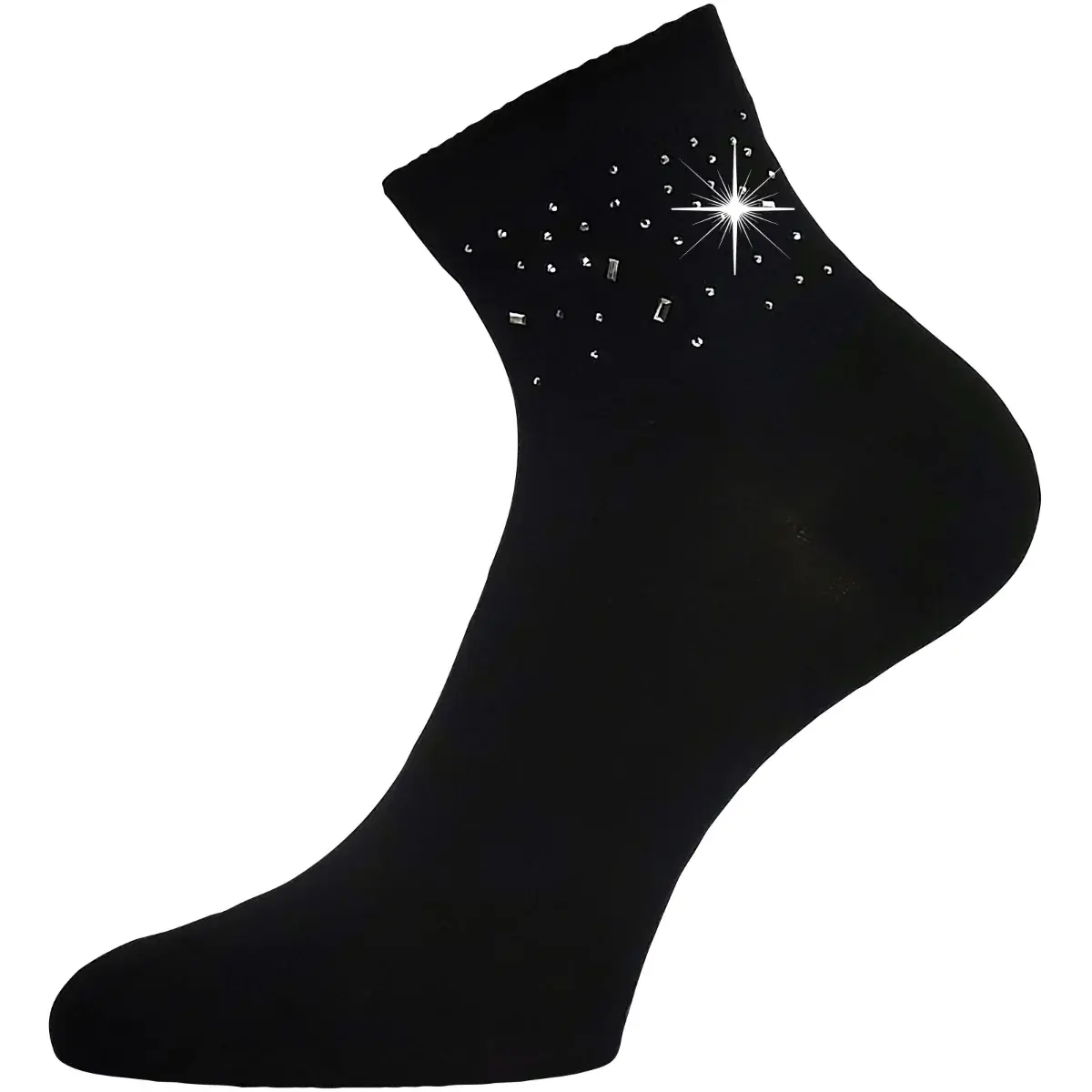 LONKA Ponožky dámské elegantní FLITANA 03 s kamínky ČERNÉ (3 páry) 39-42 126892