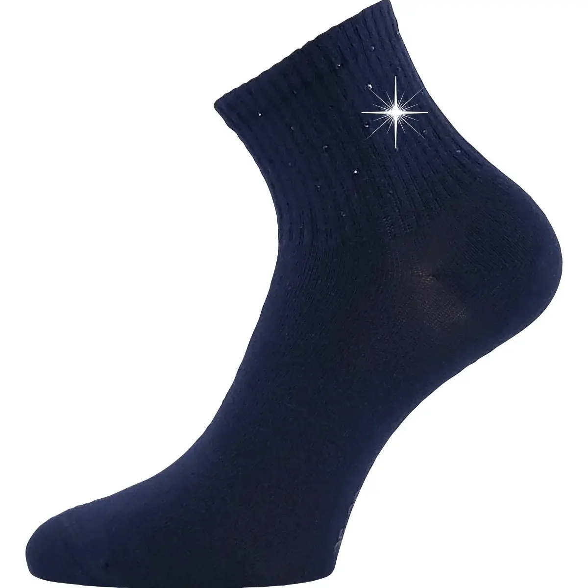 LONKA Ponožky dámské elegantní FLITANA 04 s kamínky TMAVĚ MODRÉ (3 páry) 35-38 126896