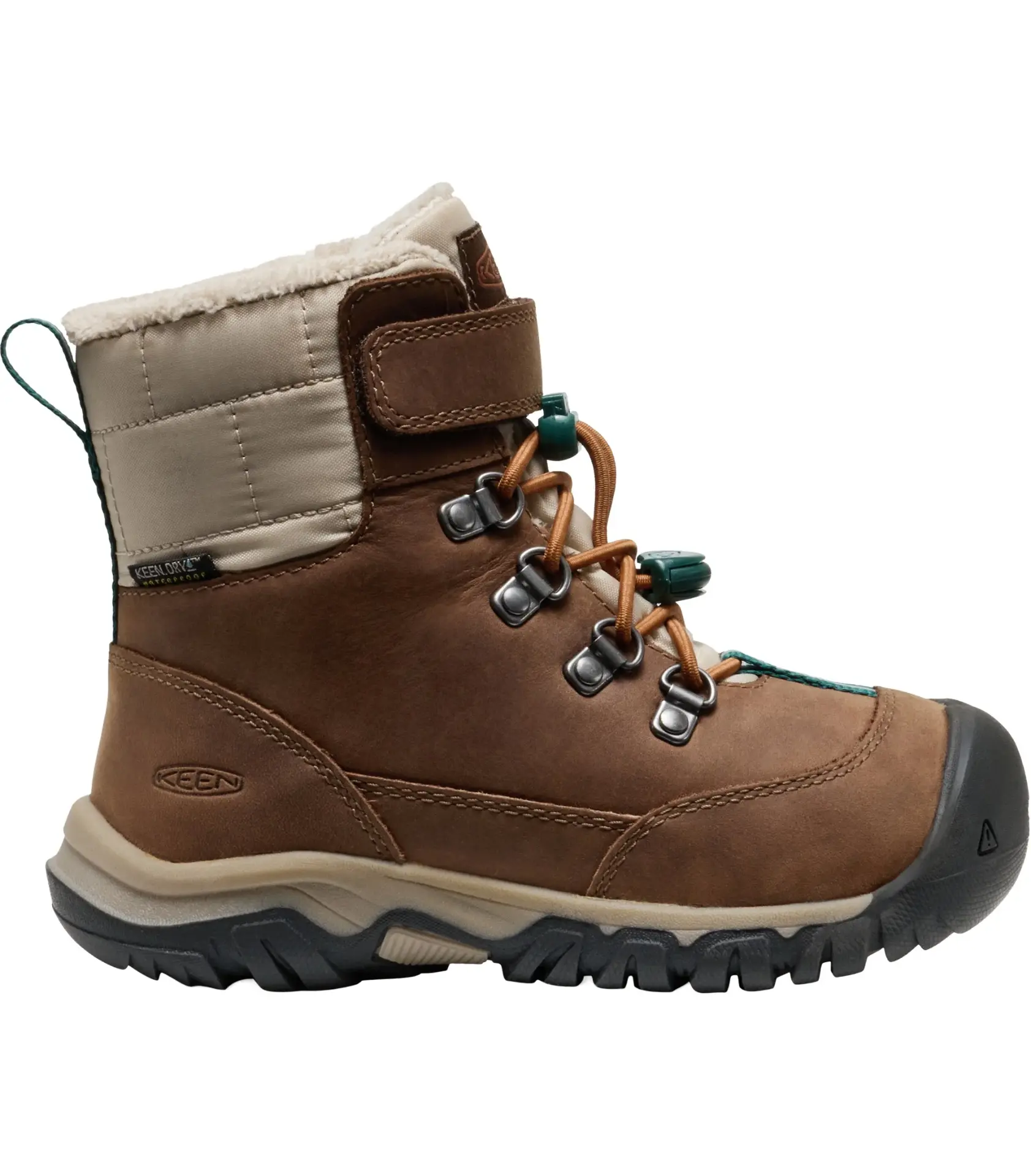 KEEN KANIBOU WP CHILDREN Kotníkové zimní boty dark earth/roasted pecan 31 10058518KEN01SD