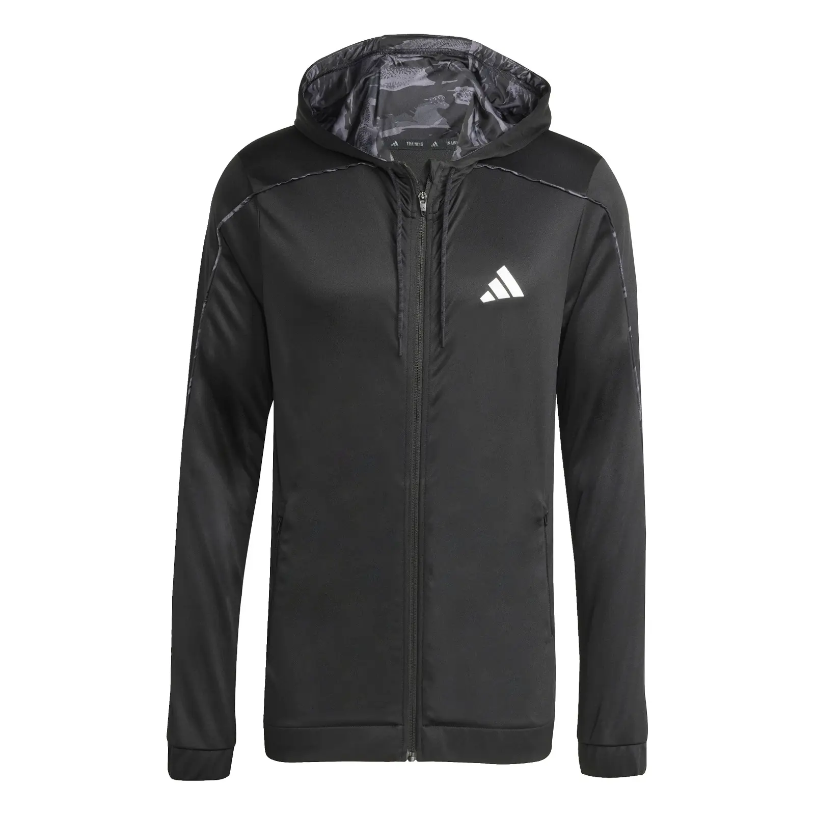 adidas Train Essentials Camo Full-Zip Hoodie 2XL
