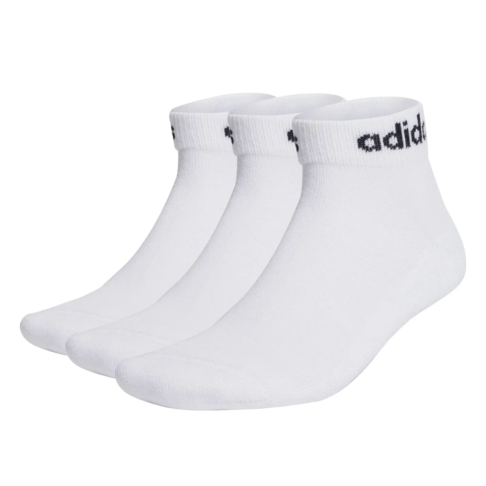 Adidas C LIN ANKLE 3P-3 pack-WHITE/BLACK ponožky