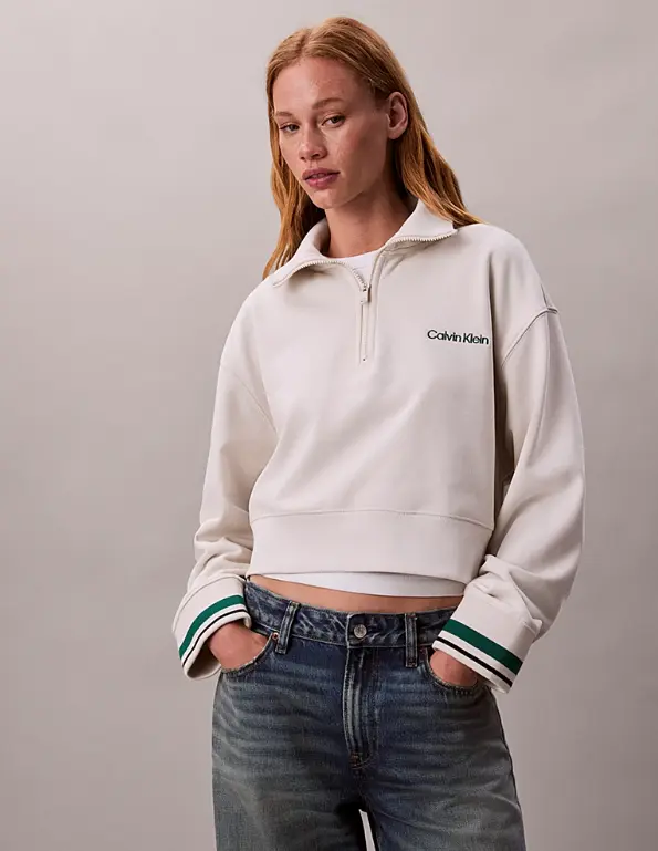 Calvin Klein 1/4 ZIP SWEATER GRAPHIC