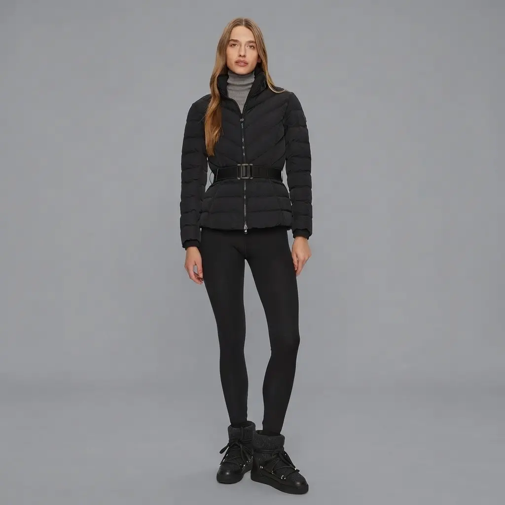 Ea7 emporio armani padding jacket with belt s