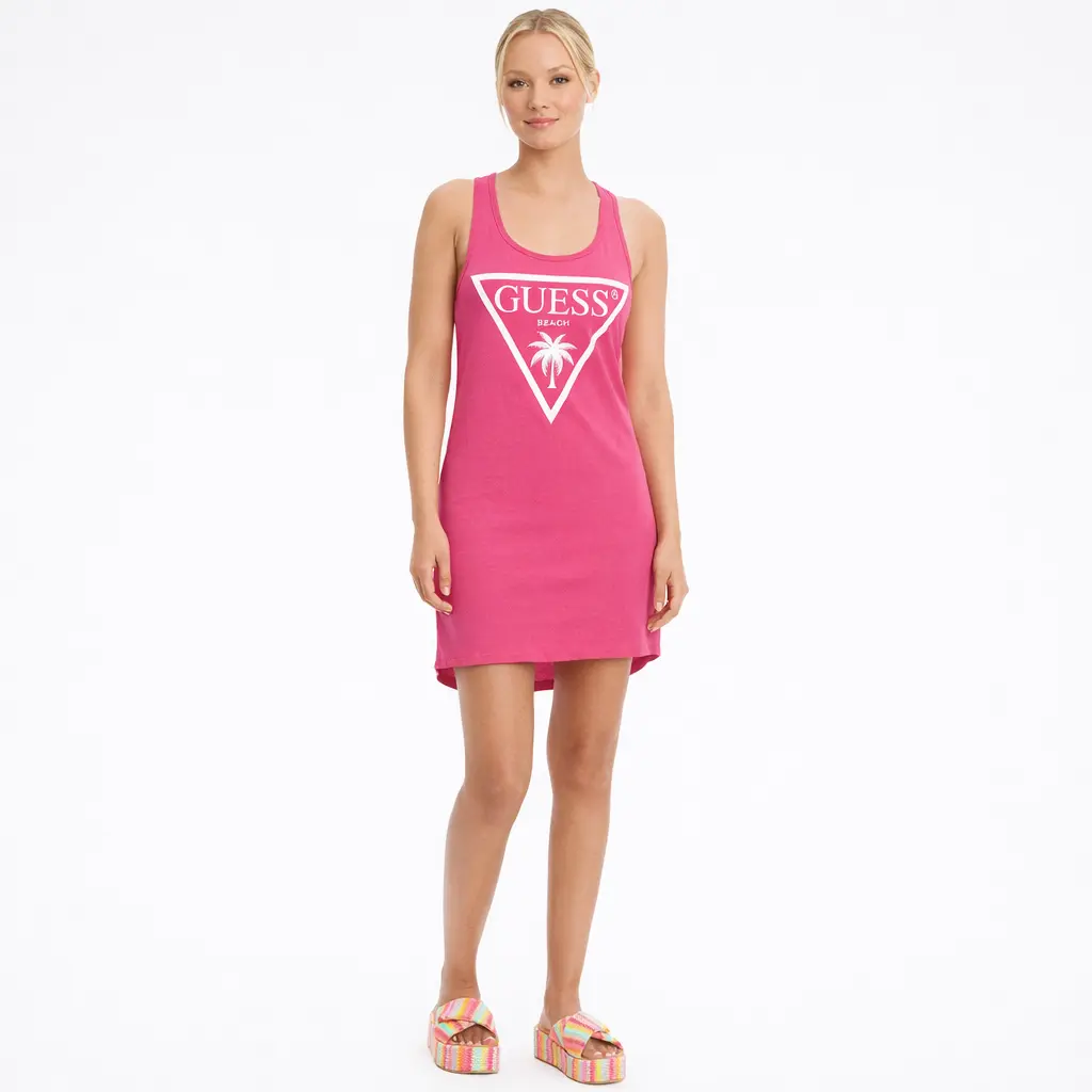 Guess logo tank top dress