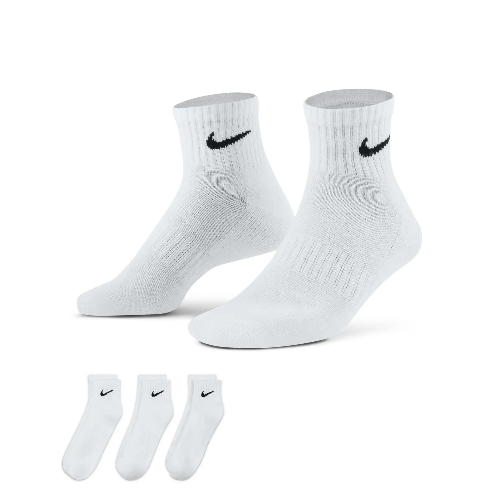Nike Everyday Cushion Ankle white 3 PACK ponožky