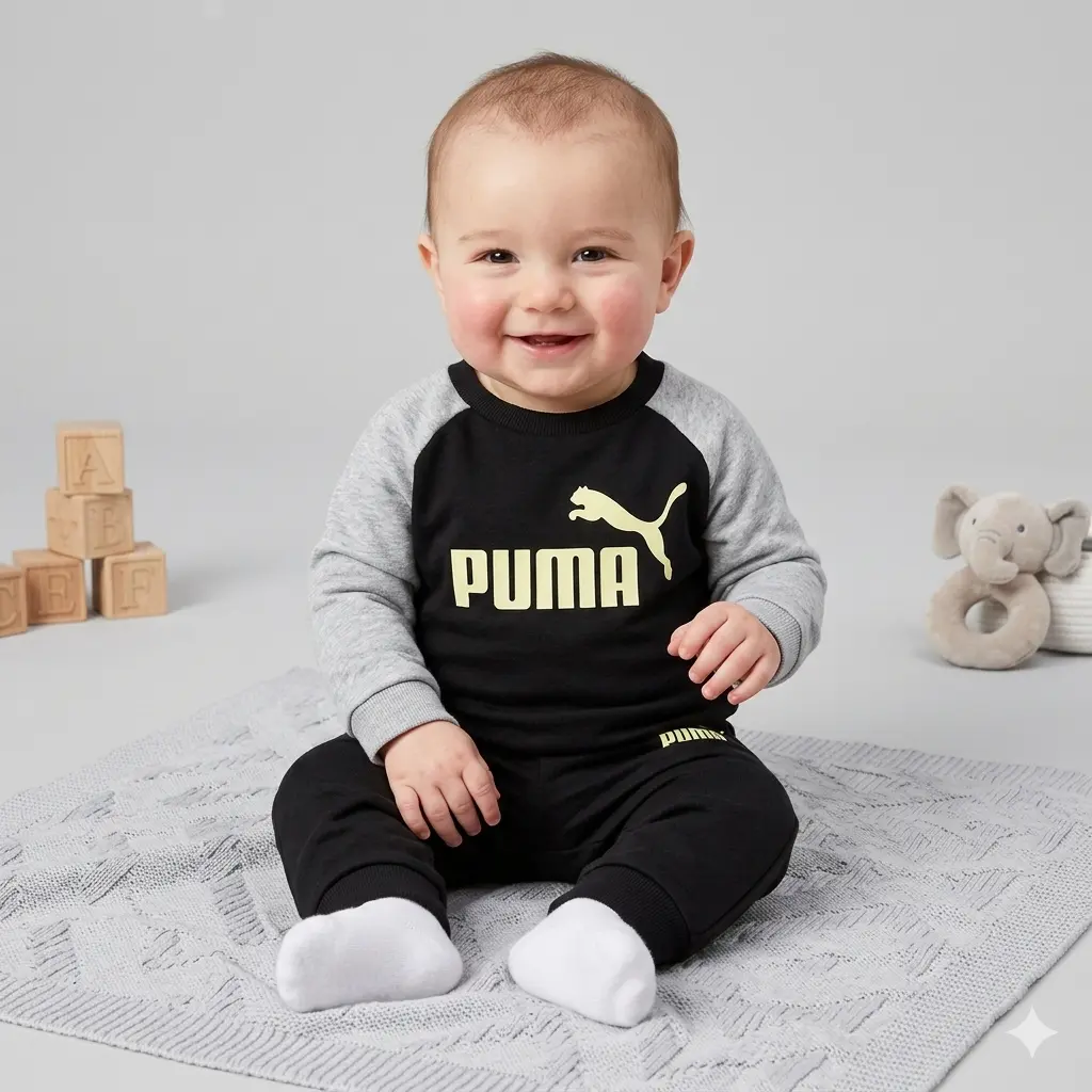 PUMA MINICATS ESS Raglan Crew Set FL INF 92