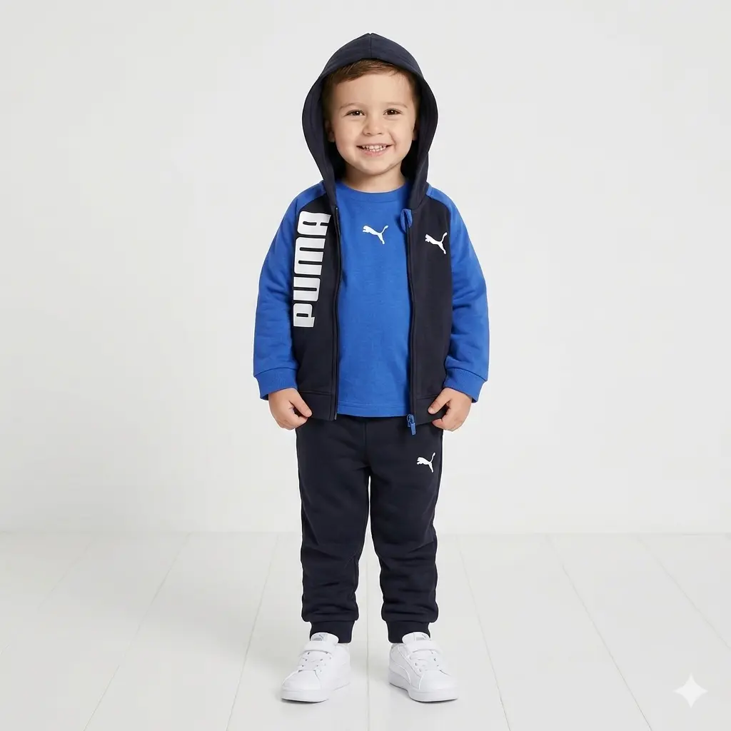 Puma MINICATS SET-3 Tee, Hooded, Pantst INF