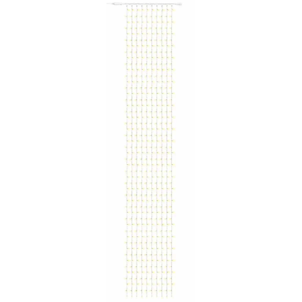 Easy Fix LED světelný závěs venkovní, 100 × 800 cm, teple bílá s FLASH, 700 diod, bílý kabel, IP67, prodlužovací