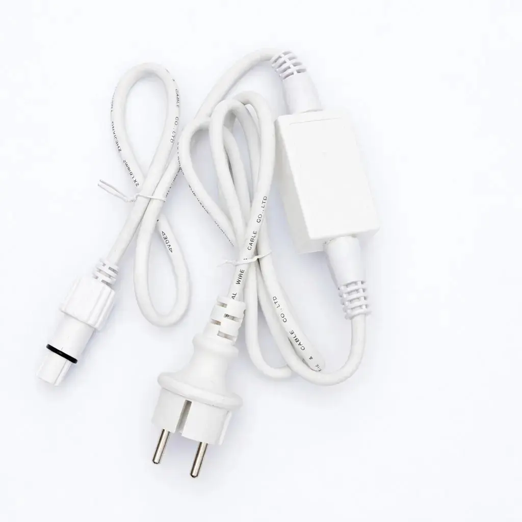 Easy Fix zdrojový kabel venkovní 480 W s neoddělitelným AC/DC, 150 cm bílý kabel IP67, 230 V